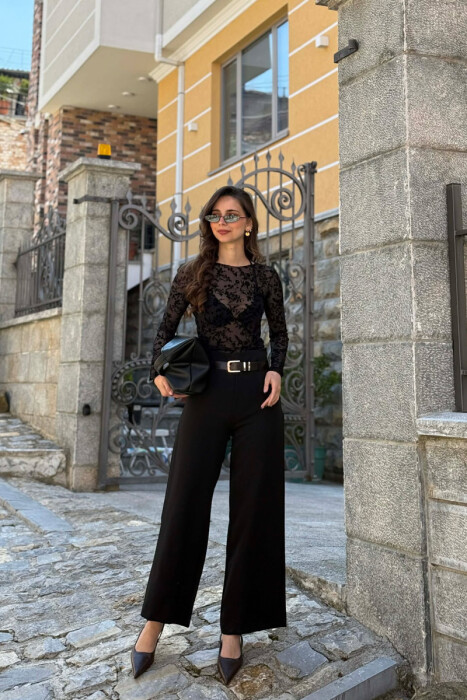 ONE COLOR TULLE WOMAN SWEATSHIRT BLACK/ E ZEZE - 2