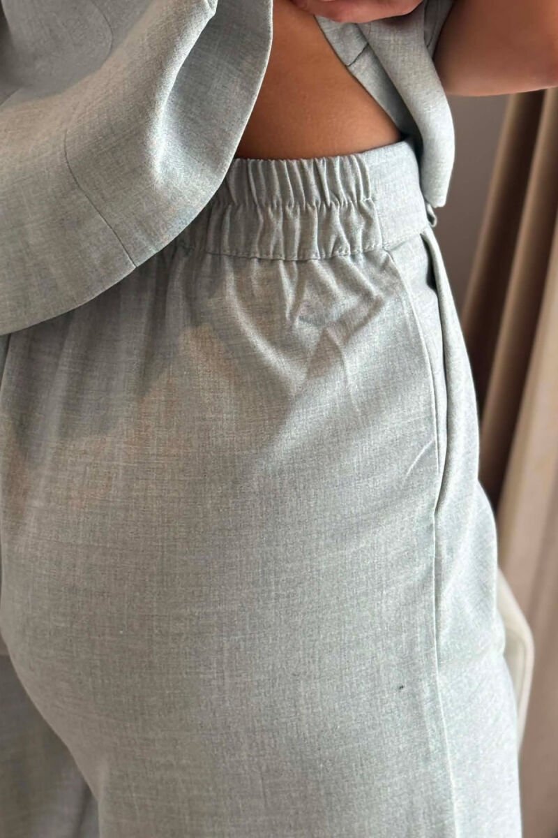ONE COLOR TWO BUTTONS VEST + TROUSERS WOMAN SET LIGHT GREY/GZ - 5