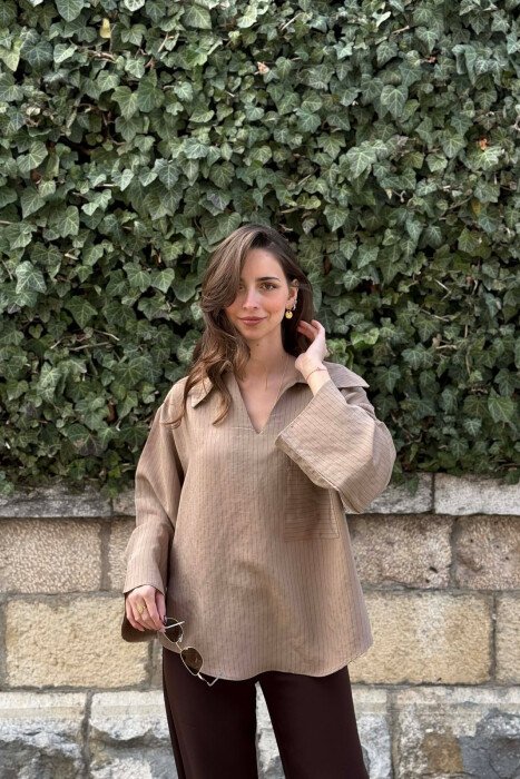 KEMISHE ME VIJA PER FEMRA NE NGJYRE KAFE 