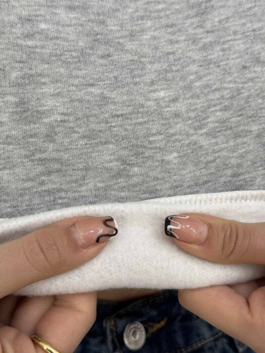 ONE COLOR POLO WOMEN SWEATSHIRT GREY/GRI - 2