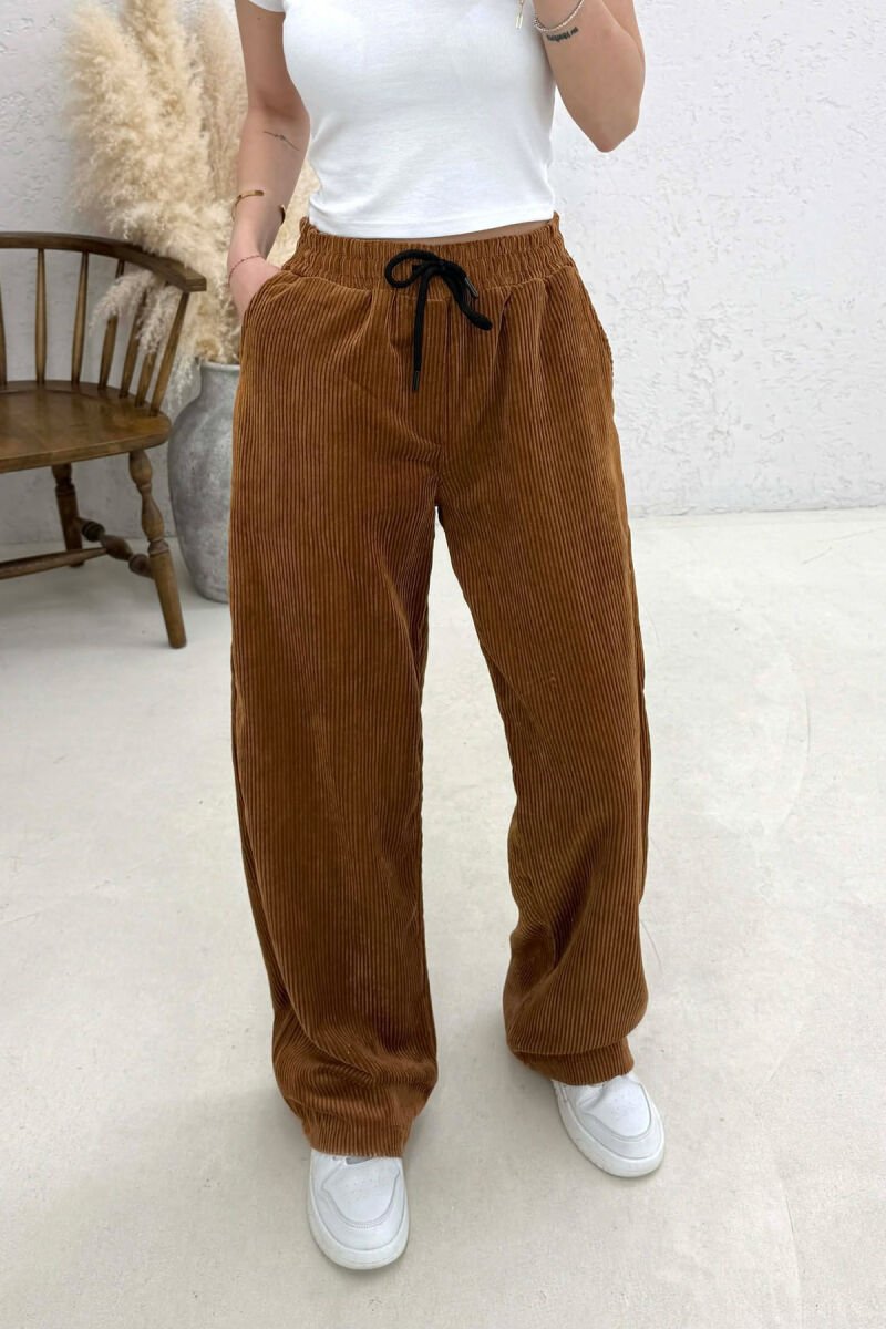 ONE COLOR SHIRT + TROUSERS WOMAN SET BROWN/KAFE - 4