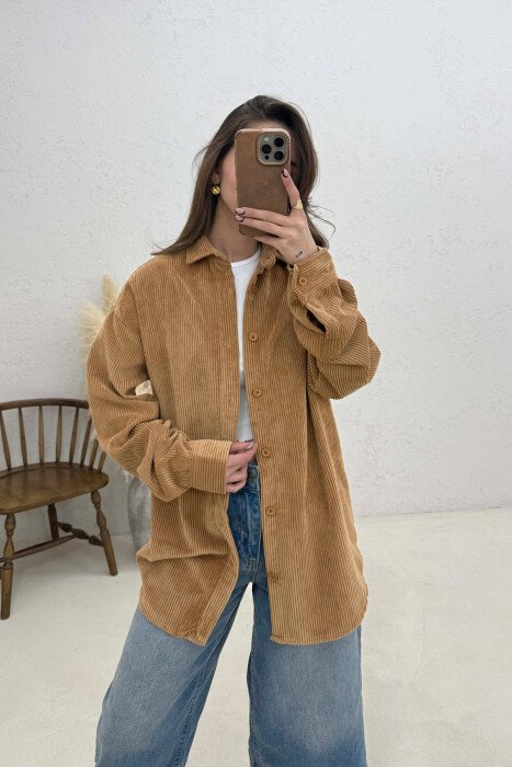 ONE COLOR WOMAN SHIRT BEIGE/BEZHE - 1