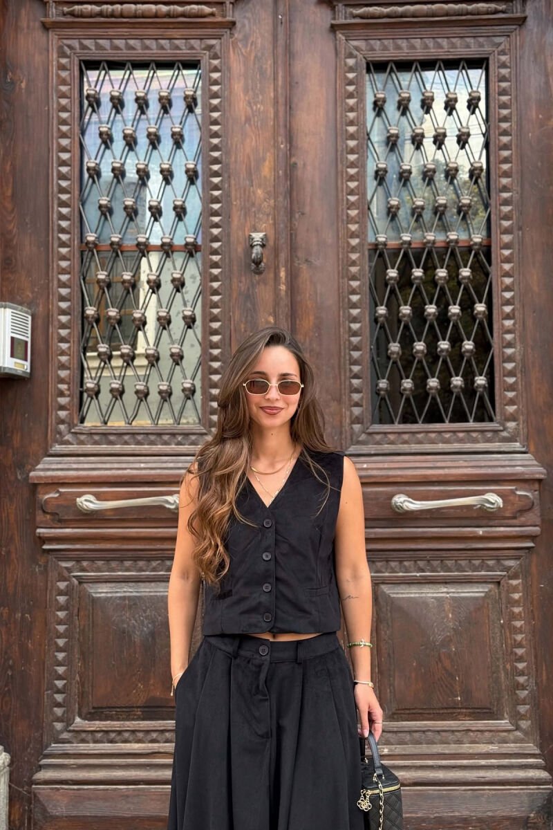 ONE COLOR VEST + SKIRT WOMAN SET BLACK/ E ZEZE - 3