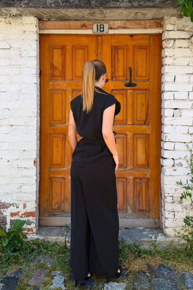 ONE COLOR VEST + TROUSERS WOMAN SET BLACK/ E ZEZE - 4