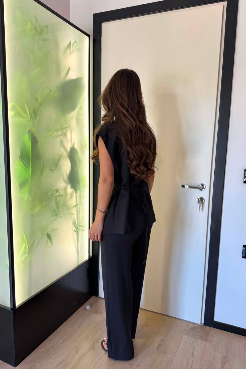 ONE COLOR VEST + TROUSERS WOMAN SET BLACK/ E ZEZE - 3