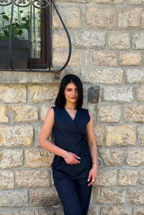 ONE COLOR VEST + TROUSERS WOMAN SET BLUE/BLU - 2