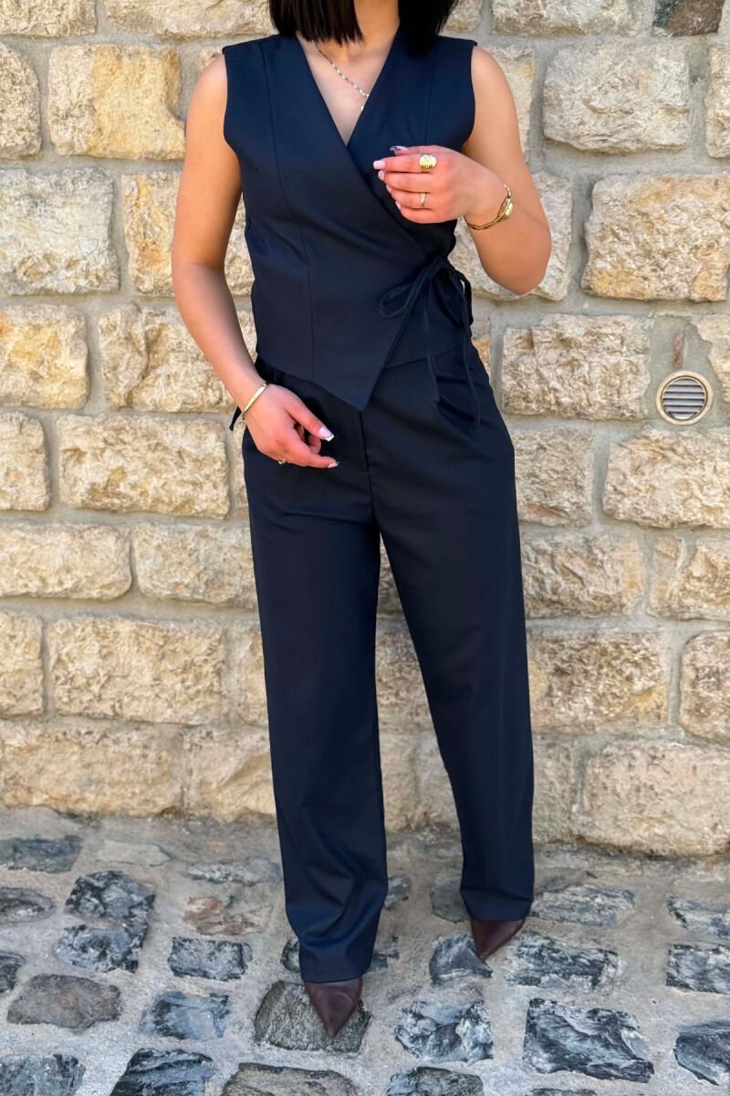ONE COLOR VEST + TROUSERS WOMAN SET BLUE/BLU - 3