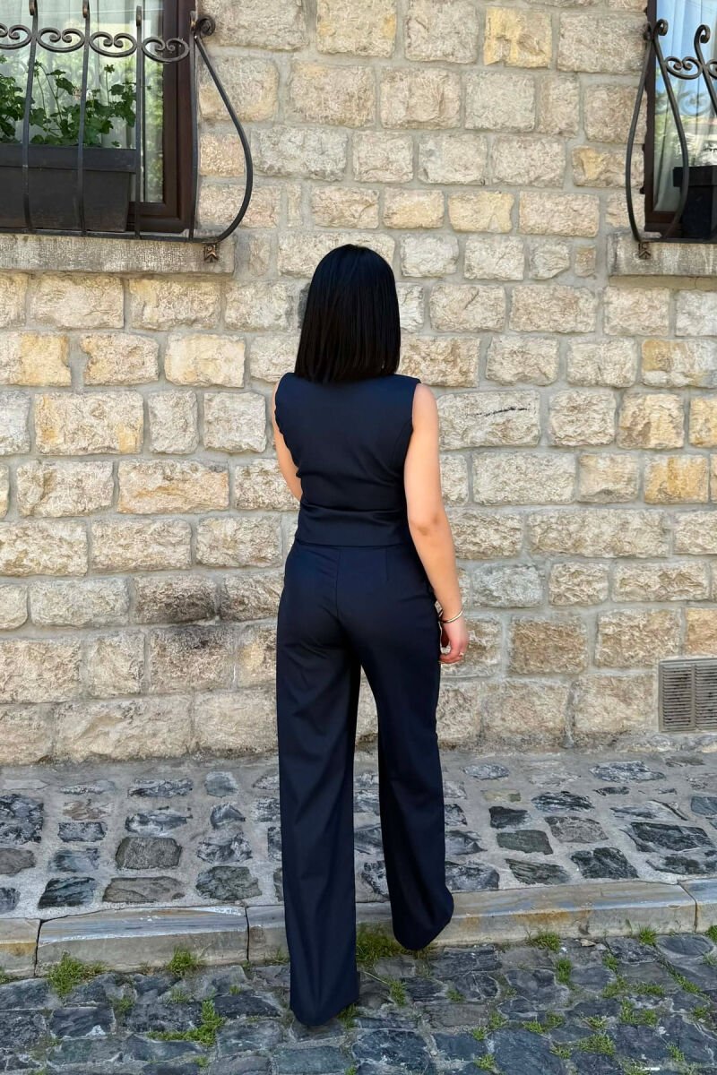 ONE COLOR VEST + TROUSERS WOMAN SET BLUE/BLU - 6