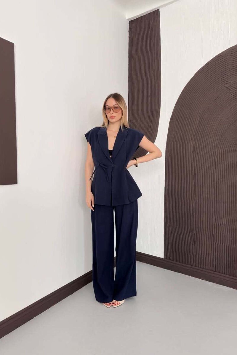ONE COLOR VEST + TROUSERS WOMAN SET BLUE/BLU - 3
