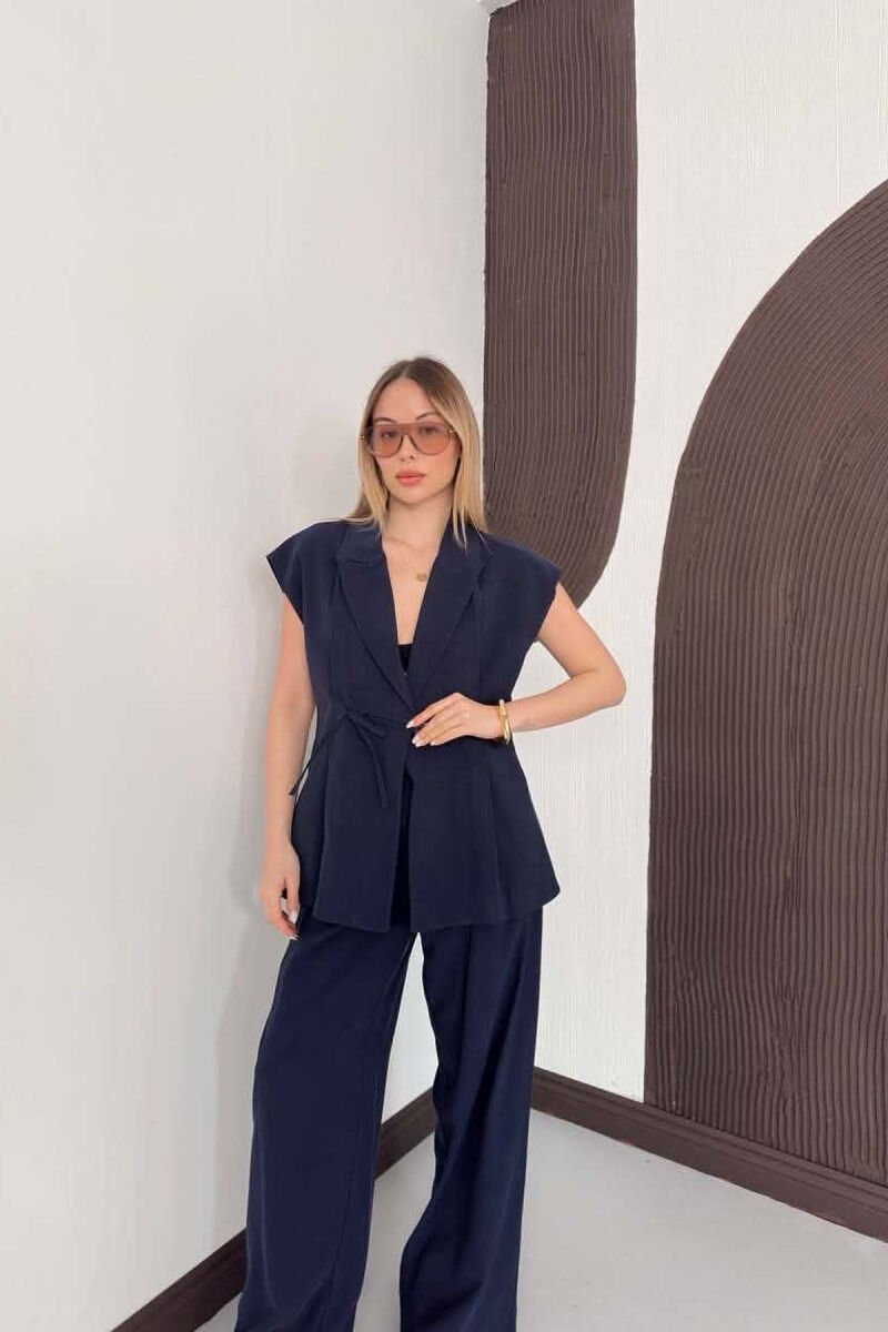 ONE COLOR VEST + TROUSERS WOMAN SET BLUE/BLU - 6