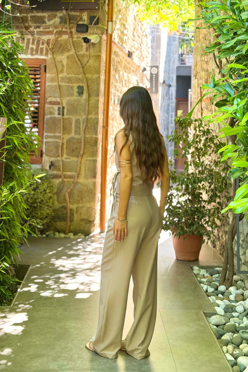 ONE COLOR VEST + TROUSERS WOMAN SET DARK BEIGE/BEZHE ERRET - 5