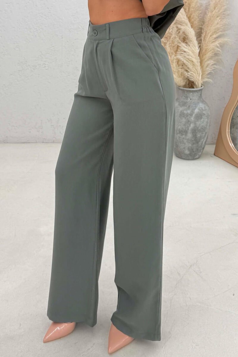 ONE COLOR VEST + TROUSERS WOMAN SET DARK GREEN/JEE - 3