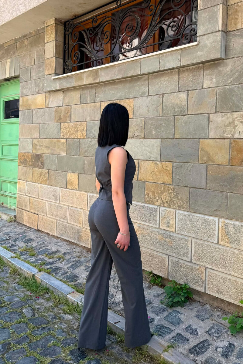 ONE COLOR VEST + TROUSERS WOMAN SET GREY/GRI - 6