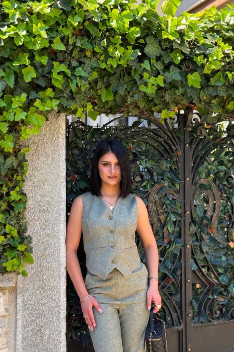 ONE COLOR VEST + TROUSERS WOMAN SET MINT/MENTE - 6