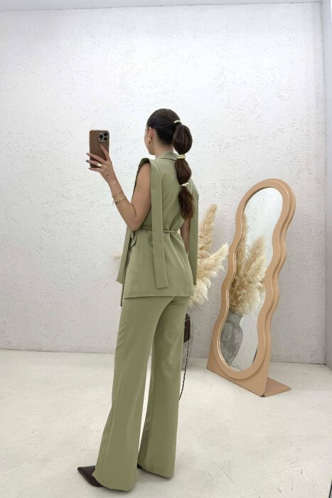 ONE COLOR VEST + TROUSERS WOMAN SET MINT/MENTE - 2