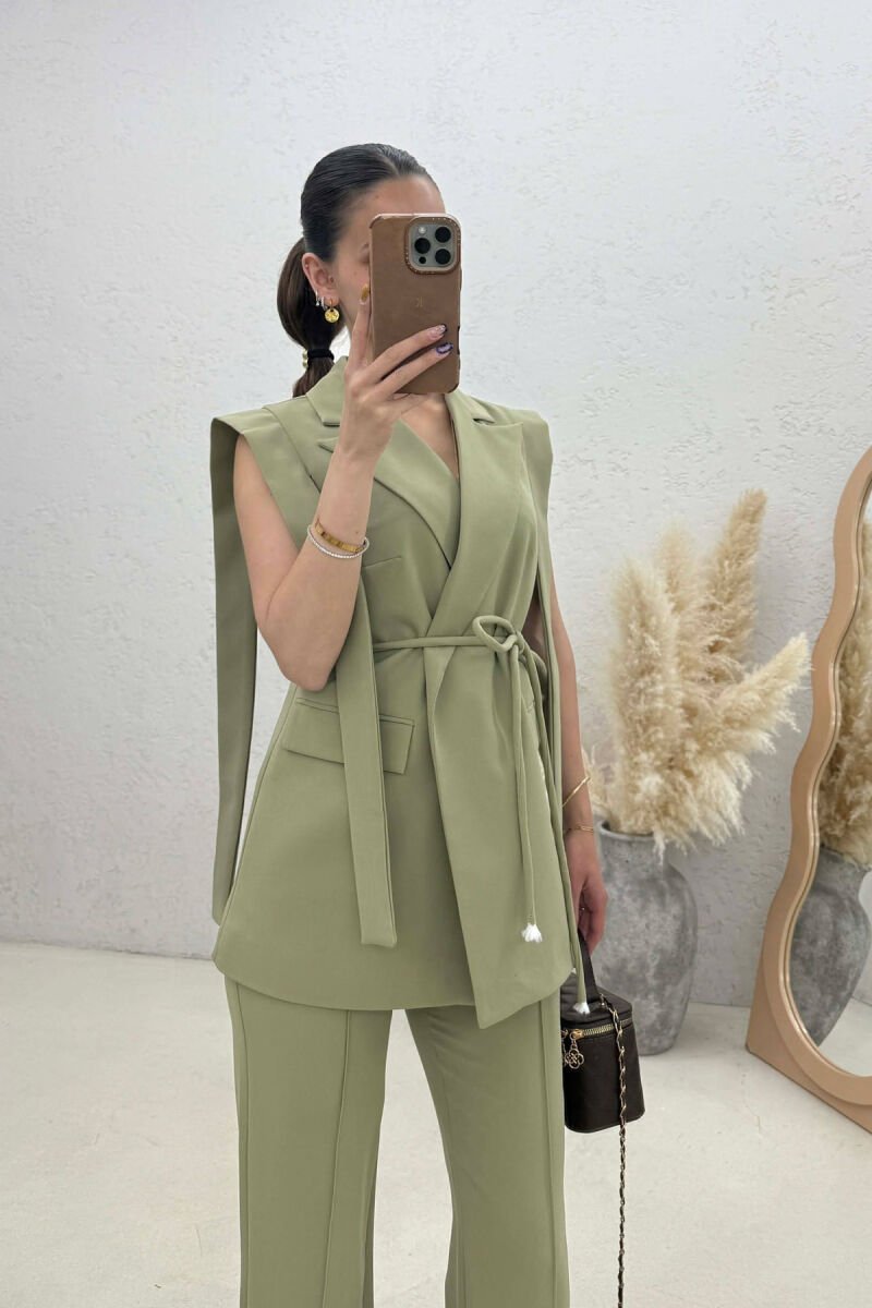 ONE COLOR VEST + TROUSERS WOMAN SET MINT/MENTE - 4