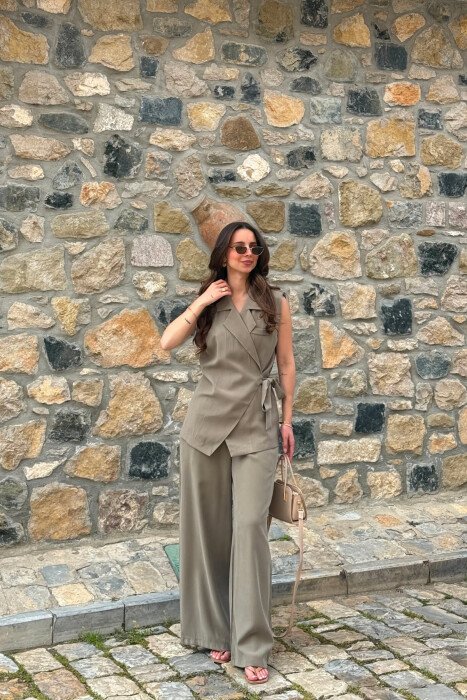 SET NJE NGJYRESH JELEK + PANTALLONA PER FEMRA NE NGJYRE ULLI - KLAUDIO FASHION