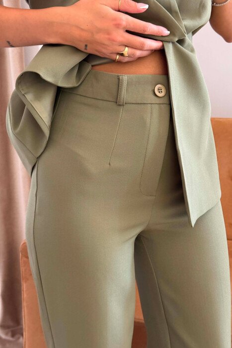 ONE COLOR VEST + TROUSERS WOMAN SET OLIVE/ULLI - 5