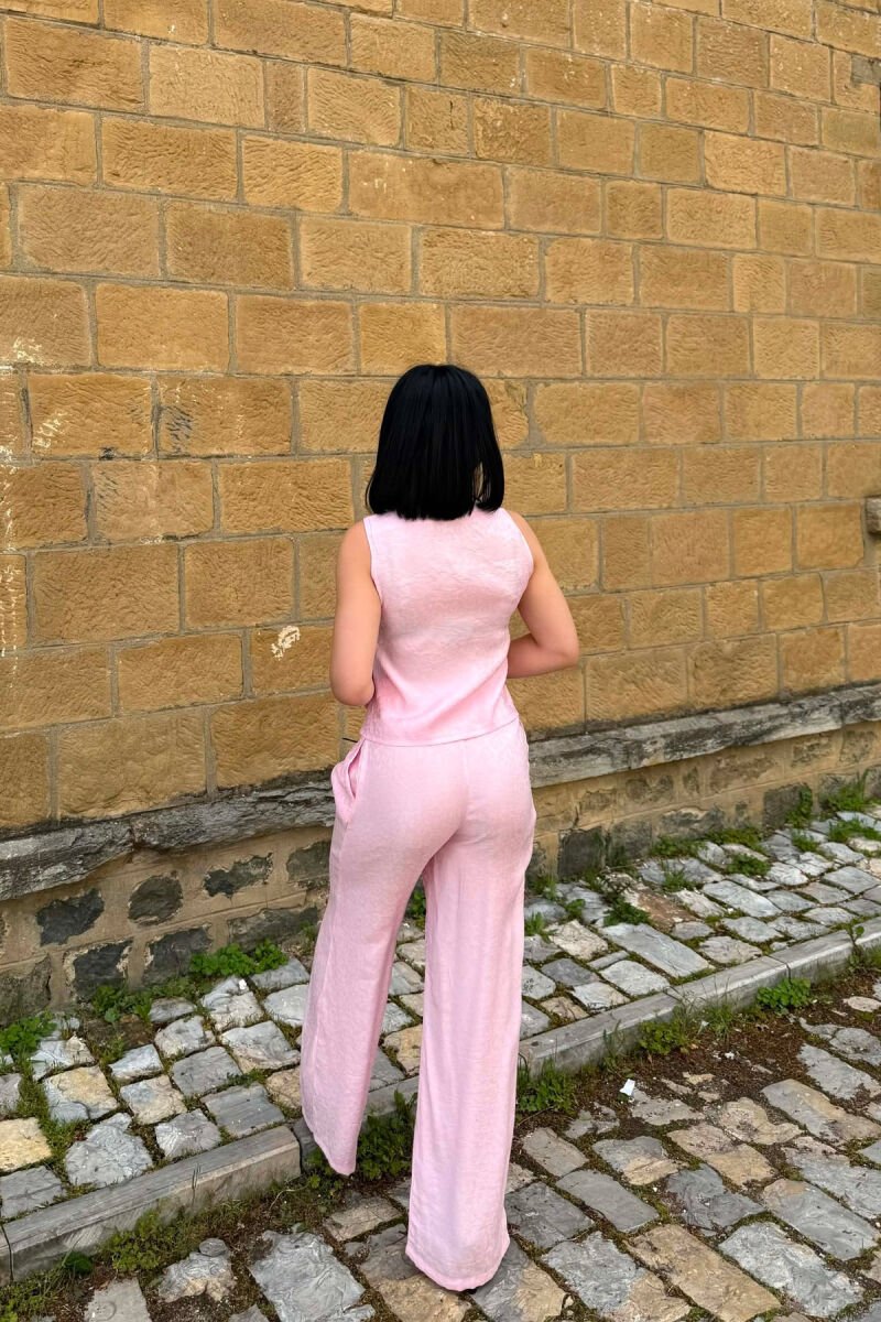 ONE COLOR VEST + TROUSERS WOMAN SET PINK/ROZE - 6