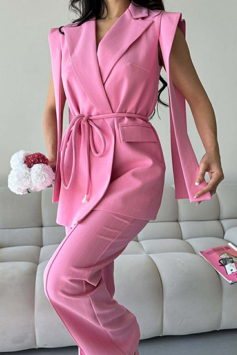 ONE COLOR VEST + TROUSERS WOMAN SET PINK/ROZE - 8