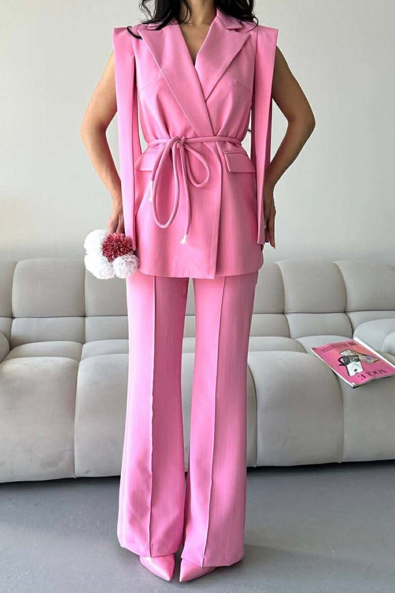 ONE COLOR VEST + TROUSERS WOMAN SET PINK/ROZE - 9