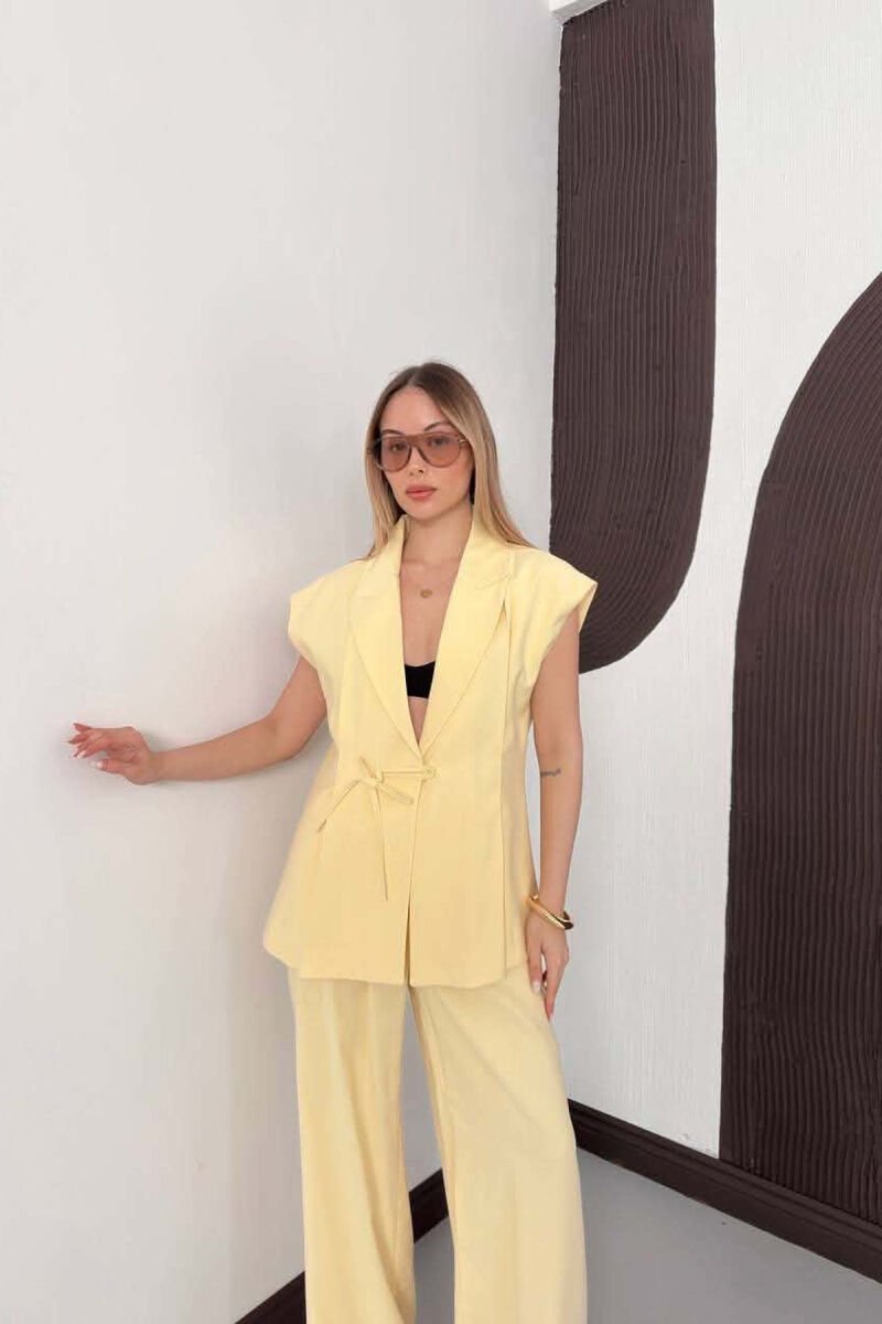 ONE COLOR VEST + TROUSERS WOMAN SET YELLOW/E VERDHE - 7