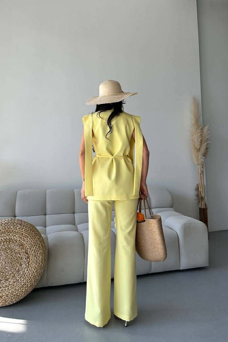 ONE COLOR VEST + TROUSERS WOMAN SET YELLOW/E VERDHE - 6