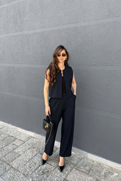 SET NJE NGJYRESH JELEK +PANTALLONA PER FEMRA NE NGJYRE BLU 