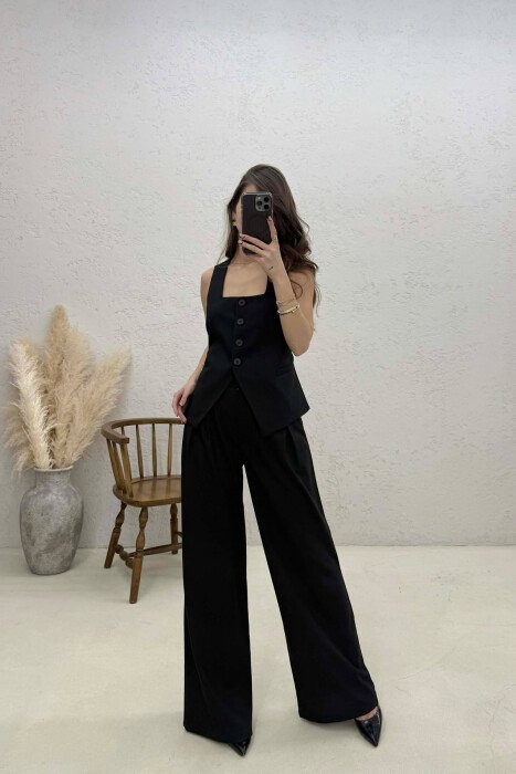 ONE COLOR VEST+TROUSERS ONE COLOR WOMEN SET BLACK/ E ZEZE 