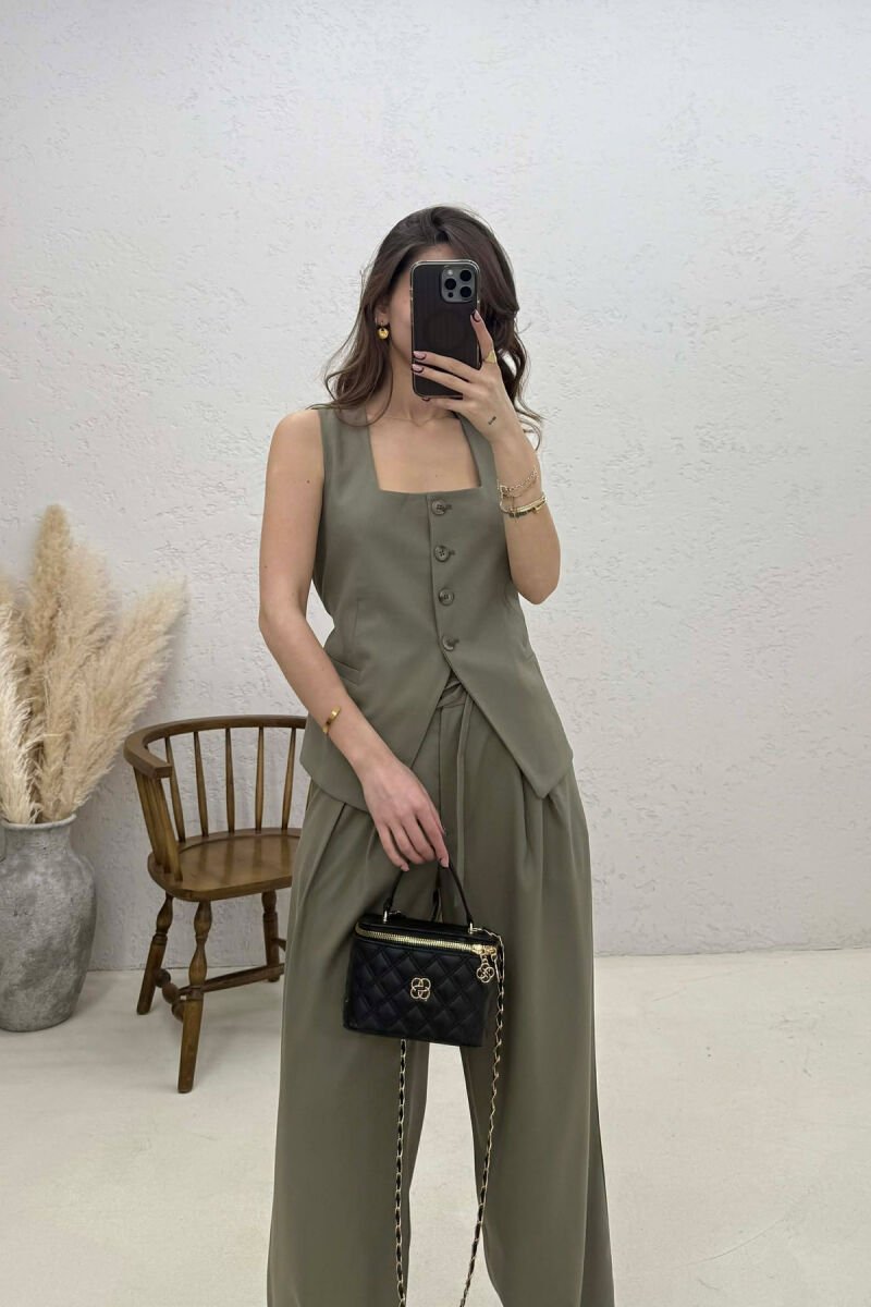 ONE COLOR VEST+TROUSERS ONE COLOR WOMEN SET OLIVE/ULLI - 4