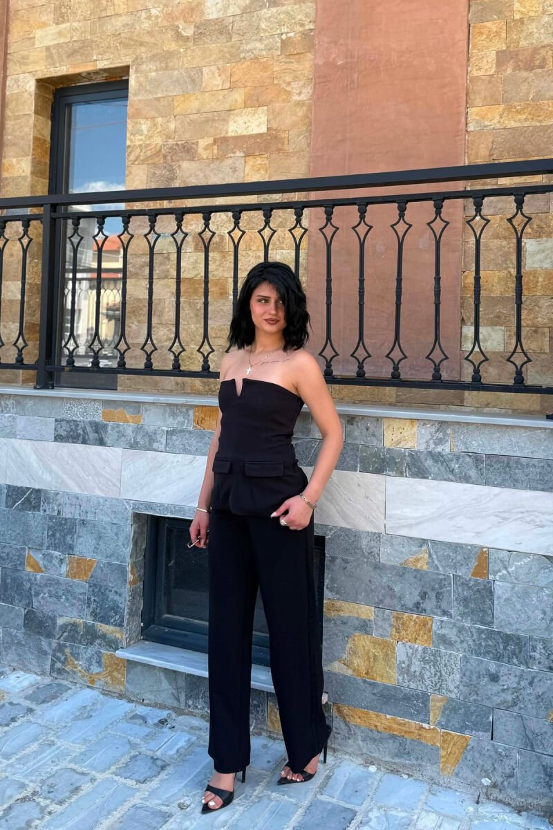 ONE COLOR VEST+TROUSERS WOMEN SET BLACK/ E ZEZE - 2