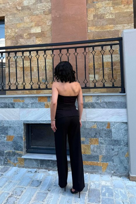 ONE COLOR VEST+TROUSERS WOMEN SET BLACK/ E ZEZE - 5