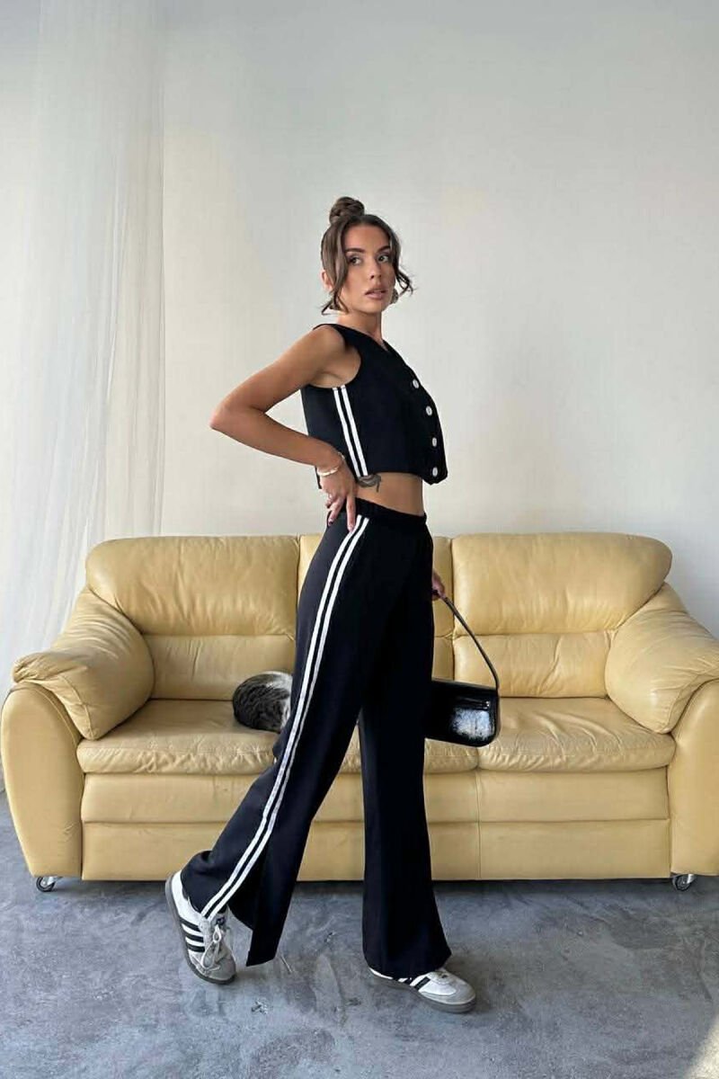 ONE COLOR VEST+TROUSERS WOMEN SET BLACK/ E ZEZE - 2