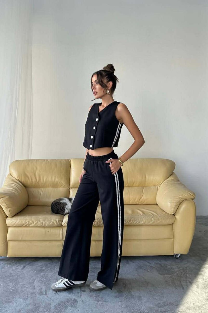 ONE COLOR VEST+TROUSERS WOMEN SET BLACK/ E ZEZE - 4