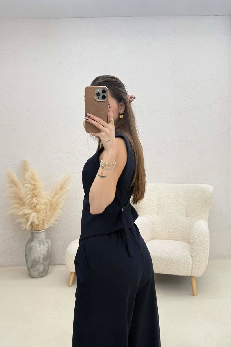 ONE COLOR VEST+TROUSERS WOMEN SET BLUE/BLU - 2
