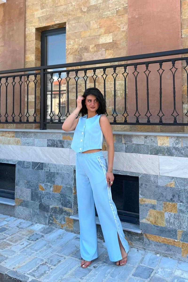 ONE COLOR VEST+TROUSERS WOMEN SET LIGHTBLUE/BZ - 2