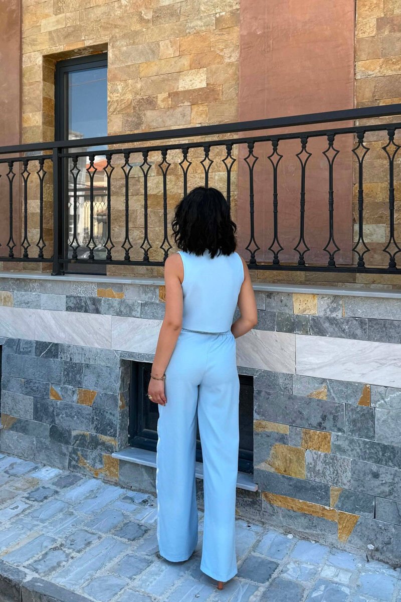 ONE COLOR VEST+TROUSERS WOMEN SET LIGHTBLUE/BZ - 5