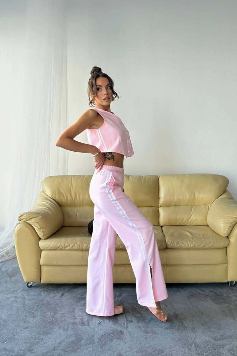 ONE COLOR VEST+TROUSERS WOMEN SET PINK/ROZE - 8