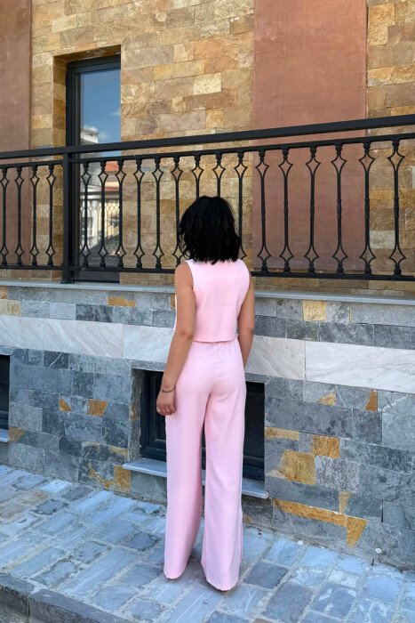 ONE COLOR VEST+TROUSERS WOMEN SET PINK/ROZE - 5
