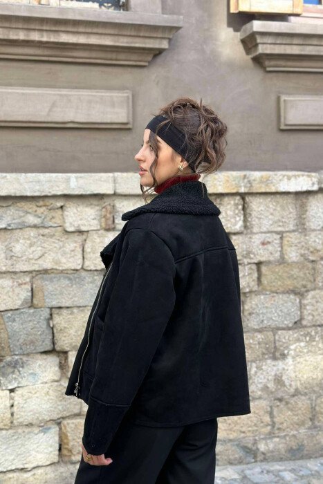 ONE COLOR WOMEN JACKET BLACK/ E ZEZE - 2