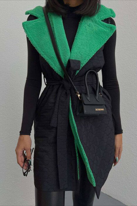 ONE COLOR WARM WOMEN VEST BLACK/ E ZEZE - 1