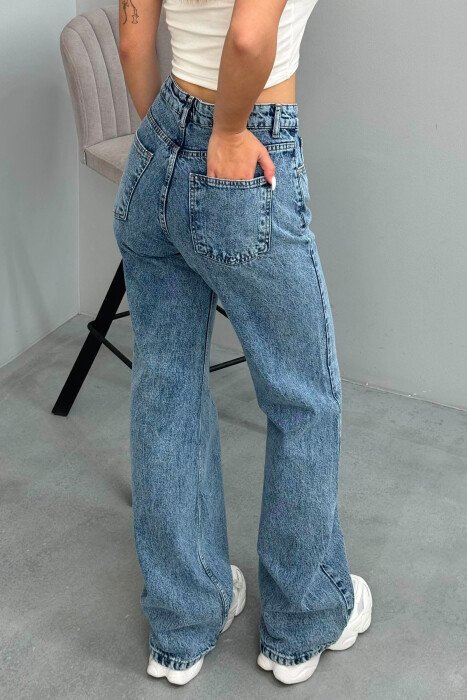 ONE COLOR WIDE LEG WOMAN JEANS BLUE/BLU - 2