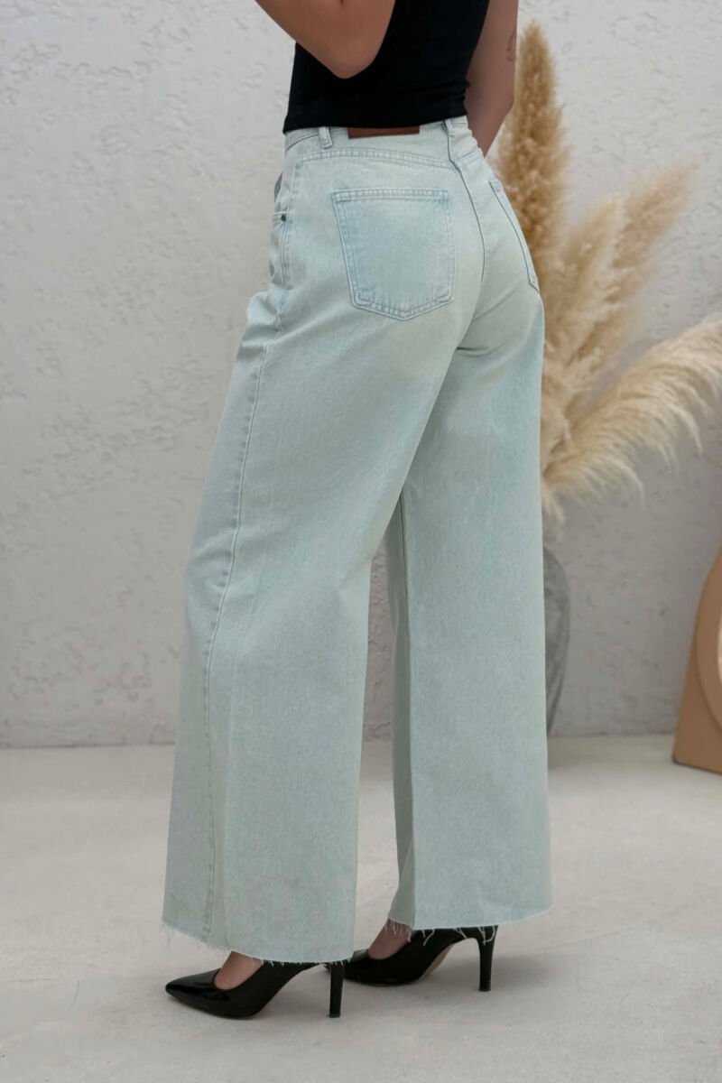 ONE COLOR WIDE LEG WOMAN JEANS LIGHTBLUE/BZ - 5