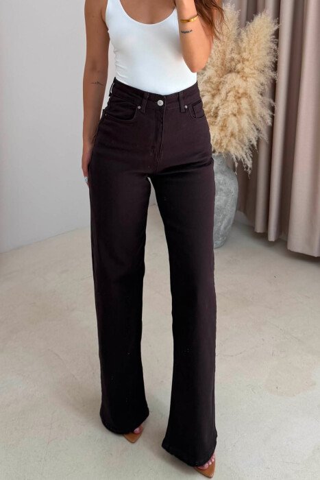ONE COLOR WIDE LEG WOMAN JEANS SIENNA - 4