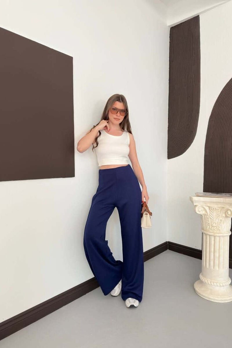 ONE COLOR WIDE LEG WOMAN SWEATPANTS BLUE/BLU - 2