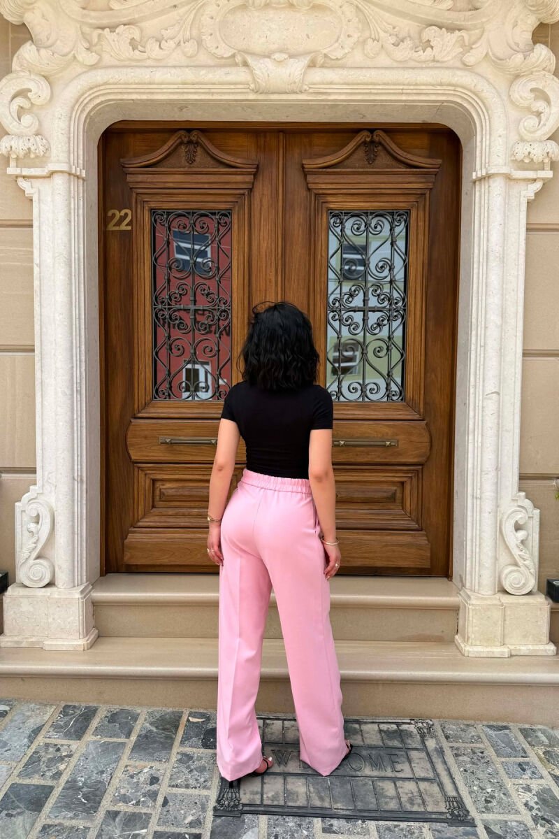 ONE COLOR WIDE LEG WOMAN TROUSERS PINK/ROZE - 3