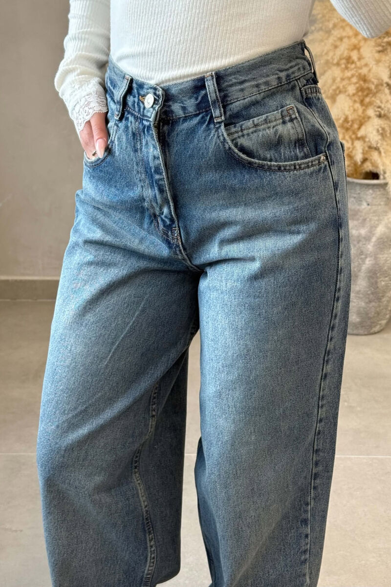 ONE COLOR WIDE LEG WOMEN JEANS LIGHTBLUE/BZ - 4
