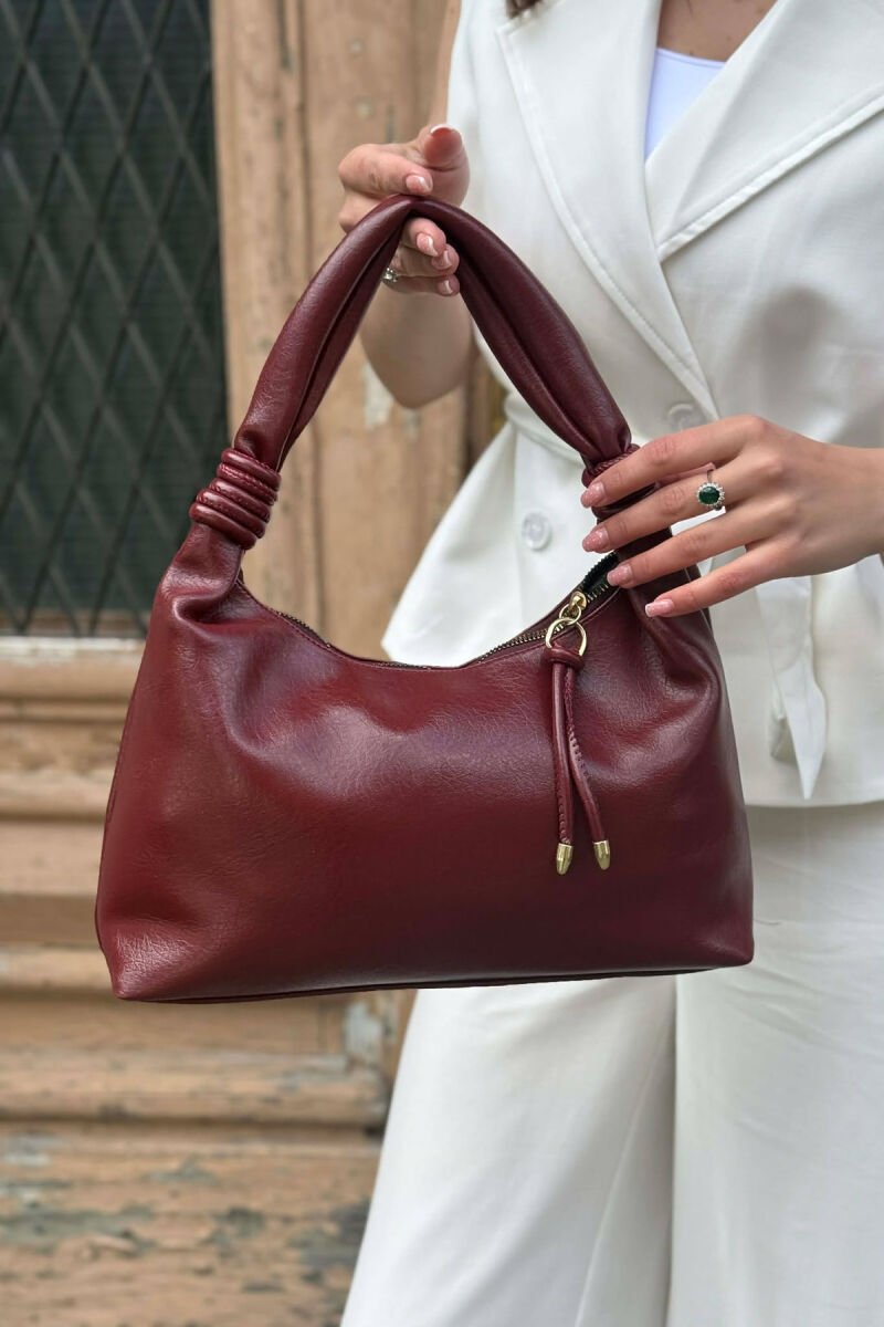 ONE COLOR WOMAN BAG BURGUNDY/VISHNJE - 3