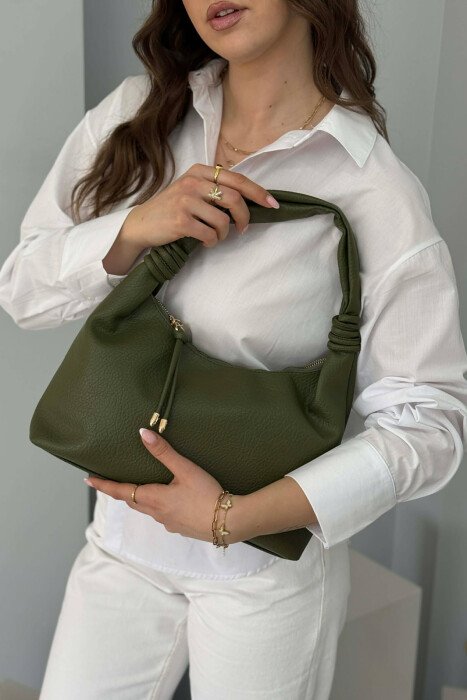 ONE COLOR WOMAN BAG GREEN/JESHILE - 4