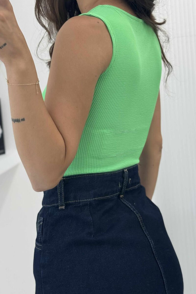ONE COLOR WOMAN BODY LIGHT GREEN/JEZB - 4